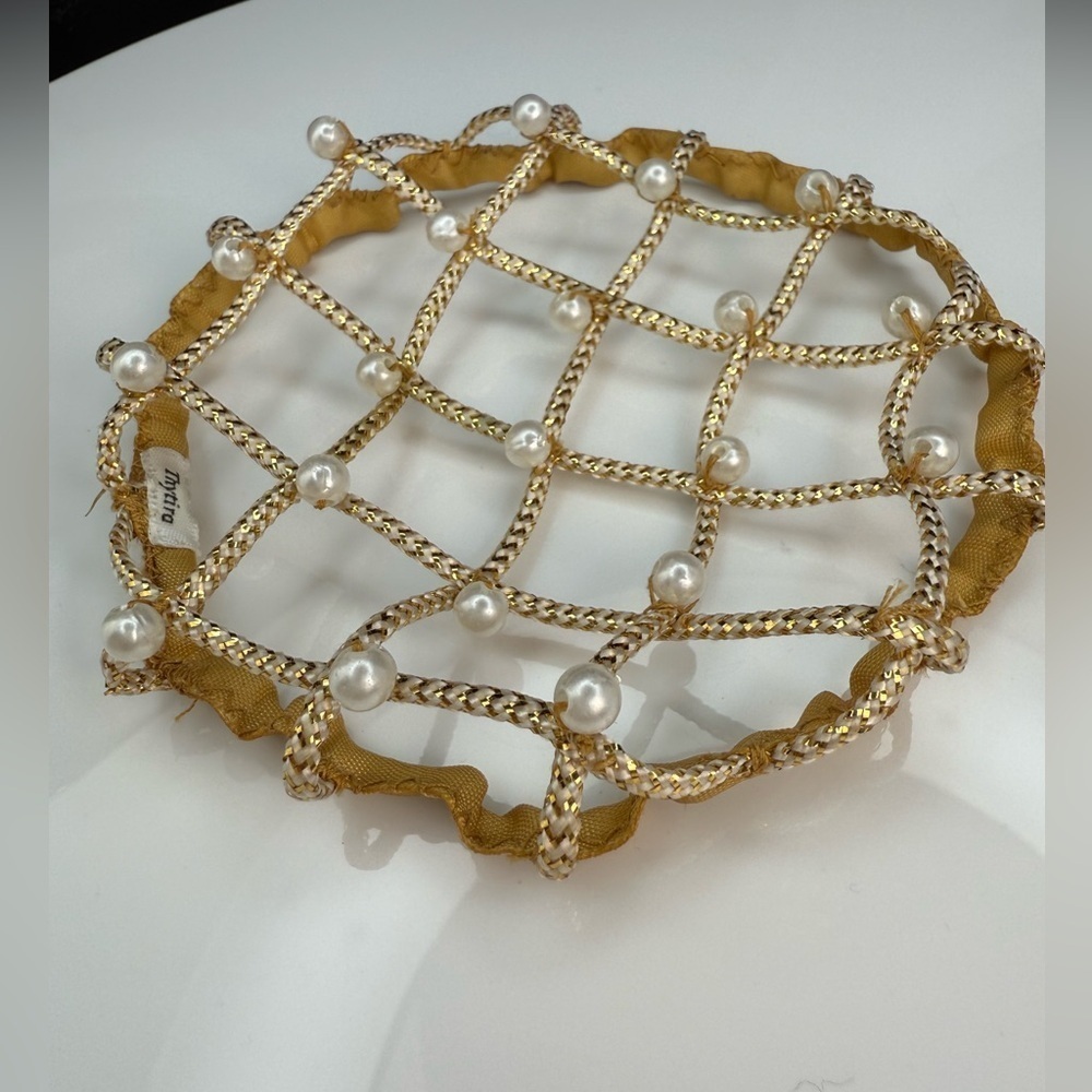 Vintage bun pearl hair net